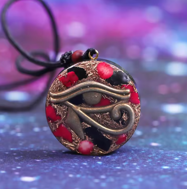 Rote Koralle Orgon Eye – Kette