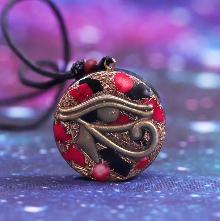 Rote Koralle Orgon Eye – Kette
