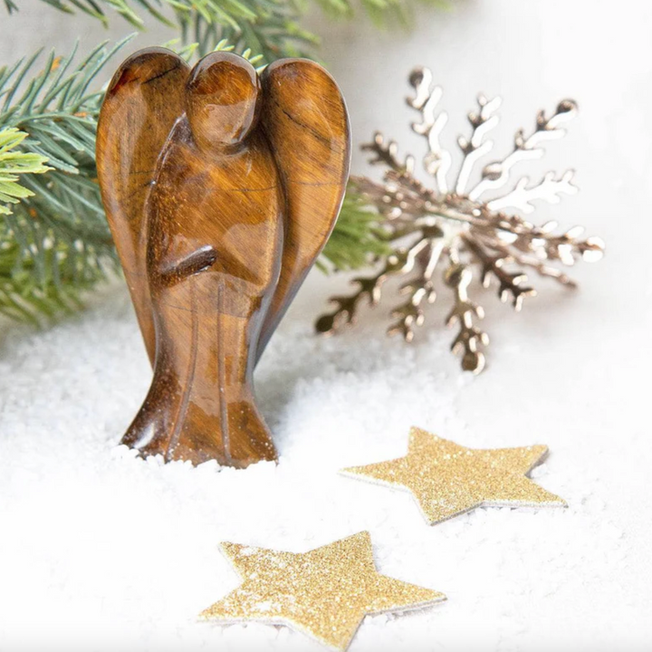 Schutzengel-Figur aus Tigerauge