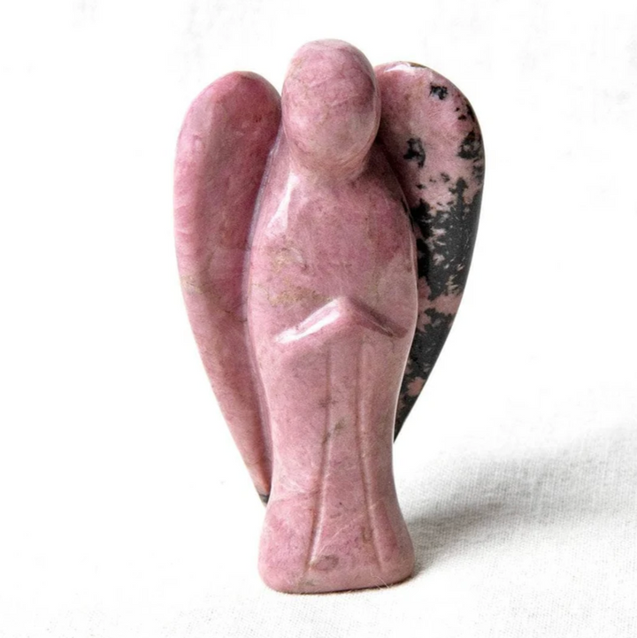 Schutzengel-Figur aus Rhodonit