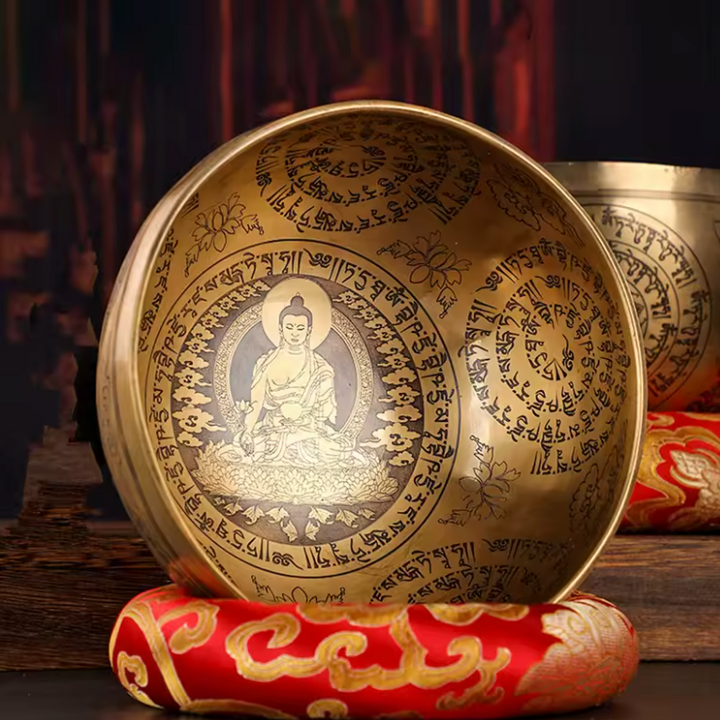 Tibetische Buddha-Mantra Klangschale „Golden Serenity“