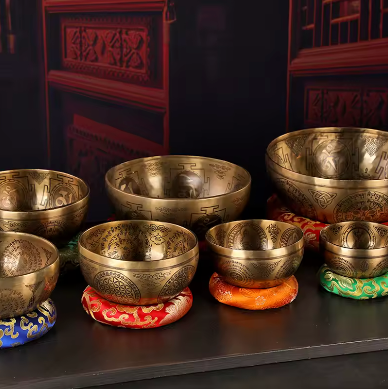 Tibetische Buddha-Mantra Klangschale „Golden Serenity“