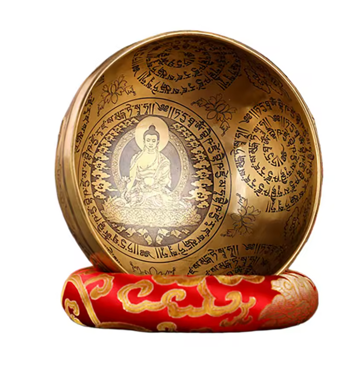Tibetische Buddha-Mantra Klangschale „Golden Serenity“