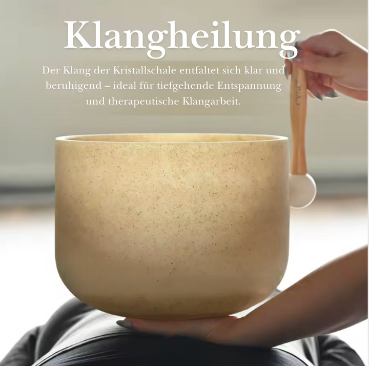 Kristall-Klangschale aus Quartz – Beige Topas Fusion