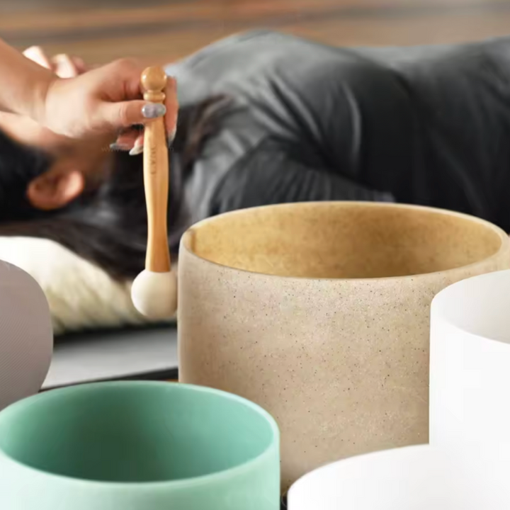 Kristall-Klangschale aus Quartz – Beige Topas Fusion