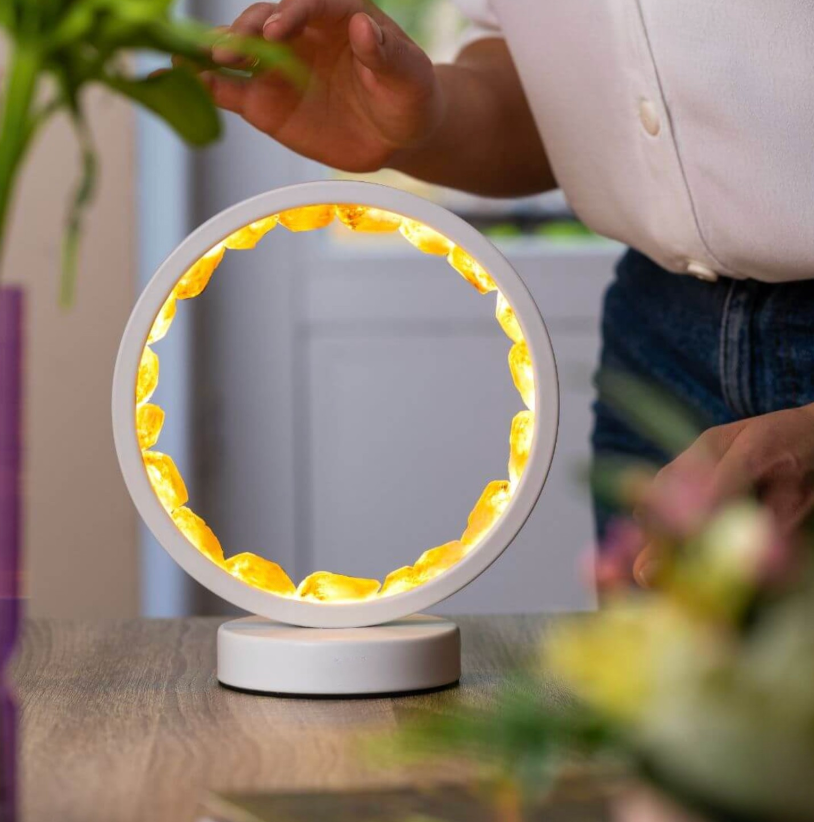 Citrin-Lampe "Herzlicht"