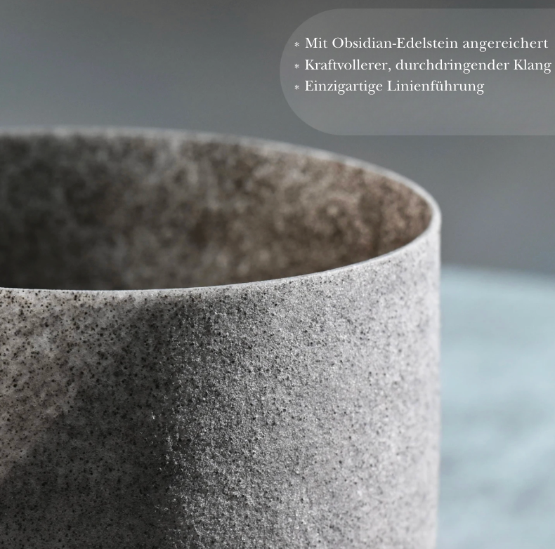 Kristall-Klangschale aus Obsidian – Black Obsidian Fusion