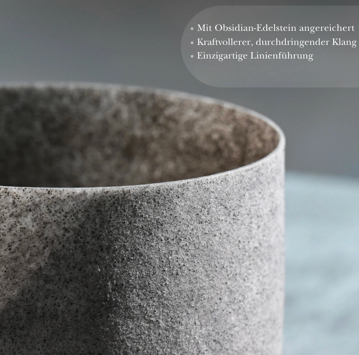 Kristall-Klangschale aus Obsidian – Black Obsidian Fusion