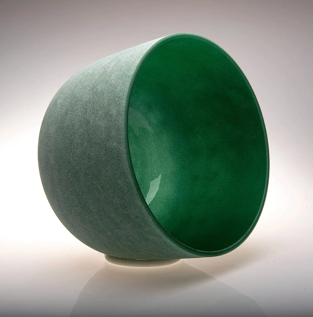 Kristall-Klangschale aus Aventurin – Emerald Fusion