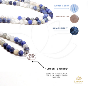 Blue Achat Harmonie - Mala Kette