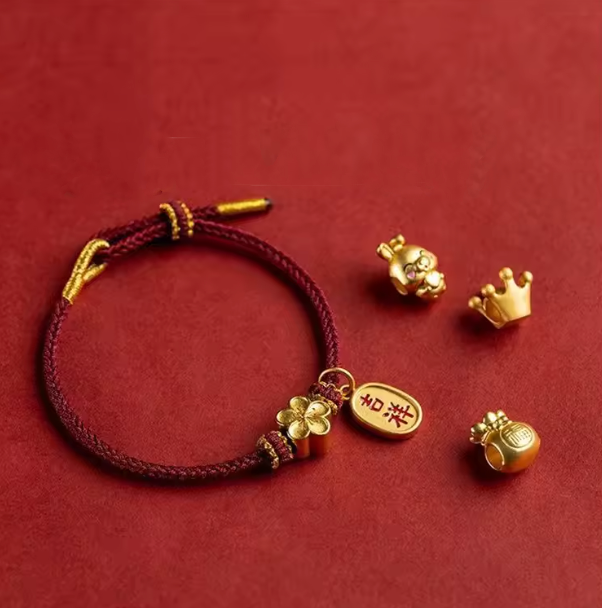 Red Tibet Gold - Armband