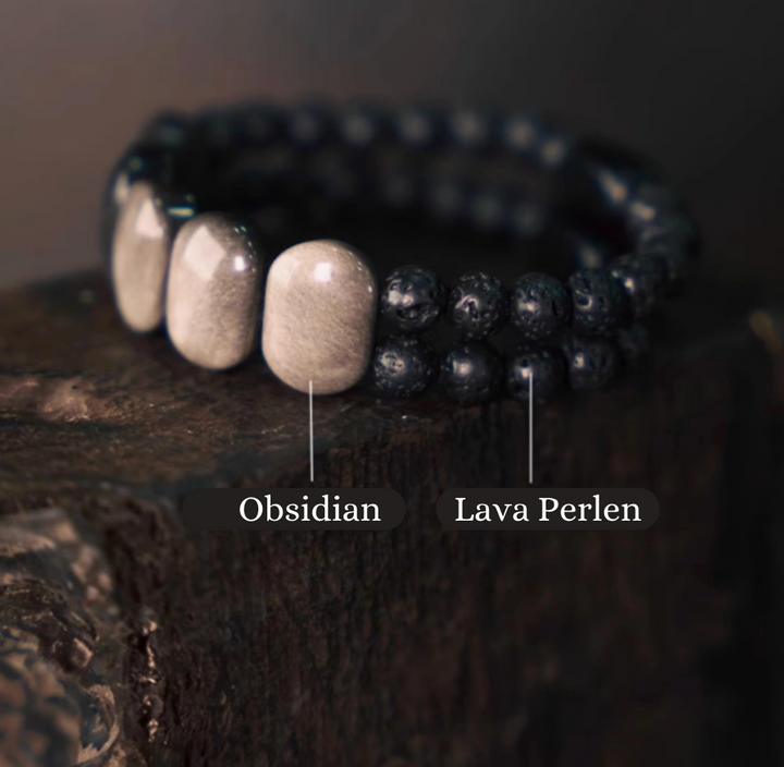 Oval Mystic Obsidian - Armband