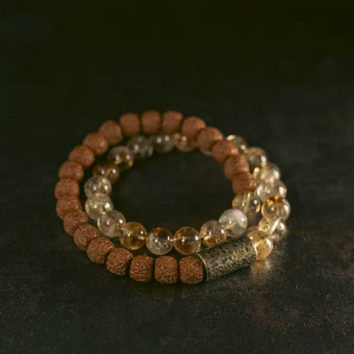 Citrin Rudraksha Shine - Armband