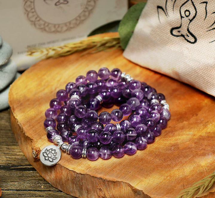 Lotus Amethyst Mala - Spiritualität & innere Ruhe