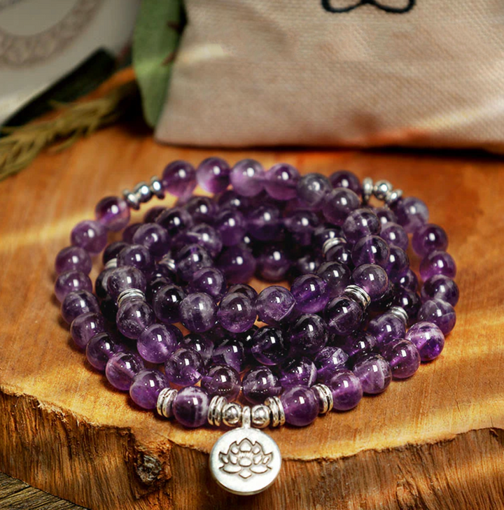 Lotus Amethyst Mala - Spiritualität & innere Ruhe