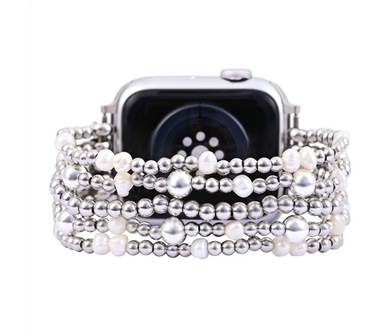 Silver Sparkle Pearl - Apple Watch Armband