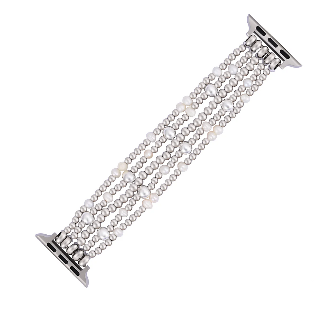 Silver Sparkle Pearl - Apple Watch Armband