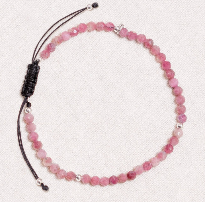 Pink Turmalin - Fusskette