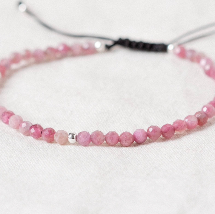 Pink Turmalin - Fusskette