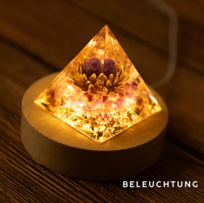 Divine Lotus Obsidian - Orgonit Pyramide
