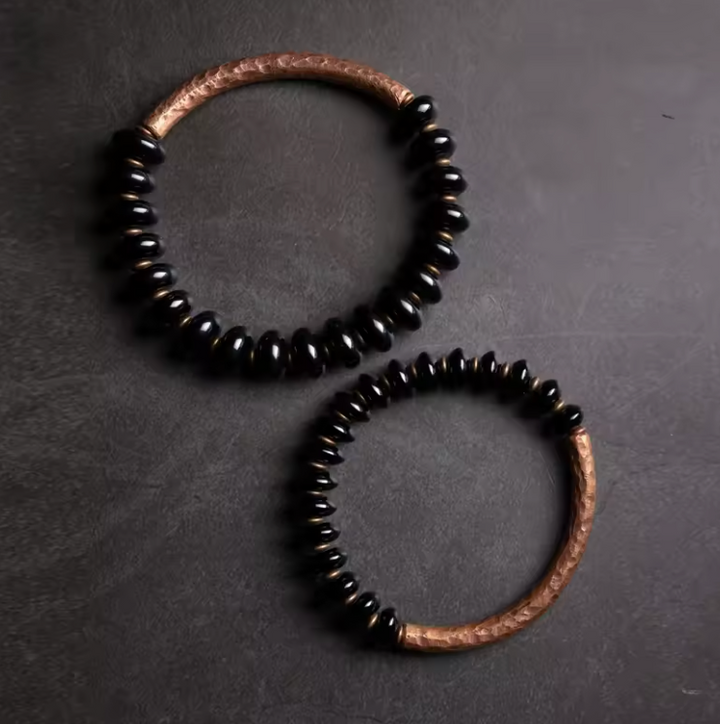 Mystio Obsidian Kupfer - Armband