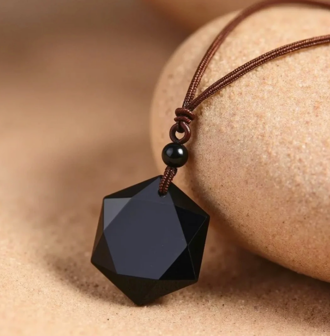 Obsidian Naturstein - Kette