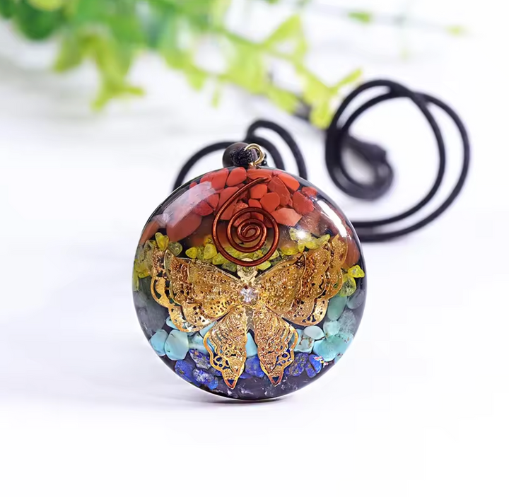 Schmetterling Amethyst Orgon - Kette
