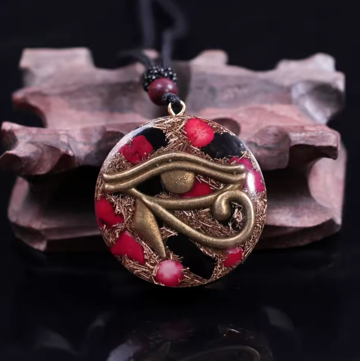 Rote Koralle Orgon Eye – Kette