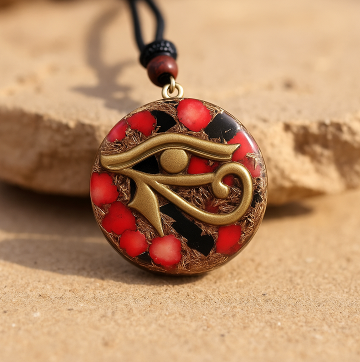 Rote Koralle Orgon Eye – Kette