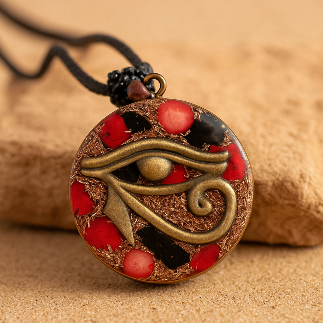Rote Koralle Orgon Eye – Kette