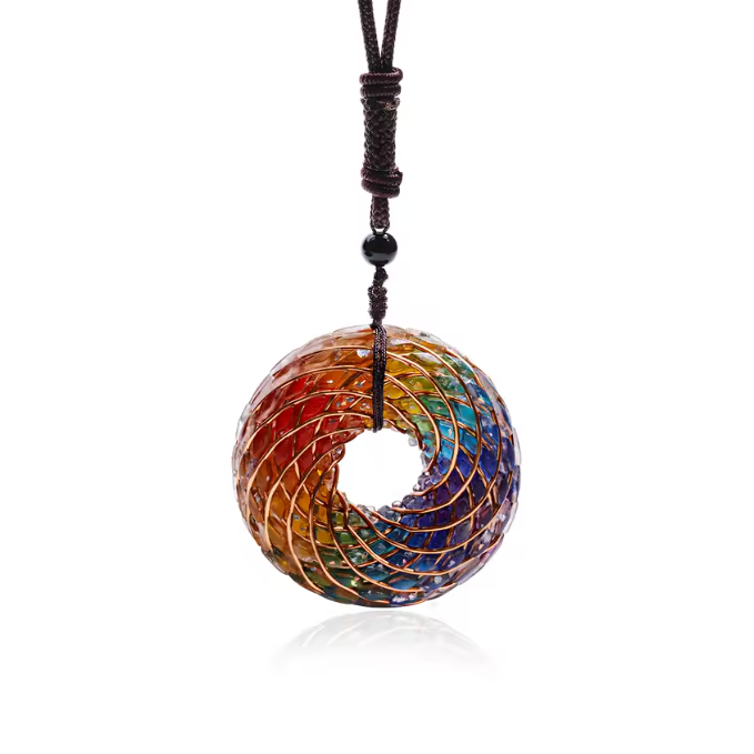 Auraspirale Naturstein - Kette