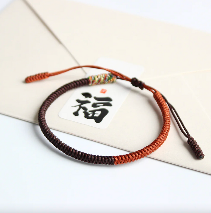 Burgundy Tibet - Armband