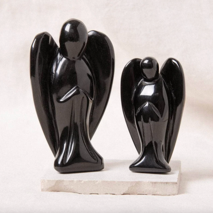 Schutzengel-Figur aus Obsidian