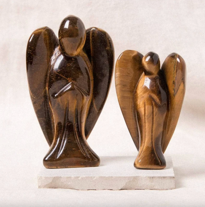 Schutzengel-Figur aus Tigerauge
