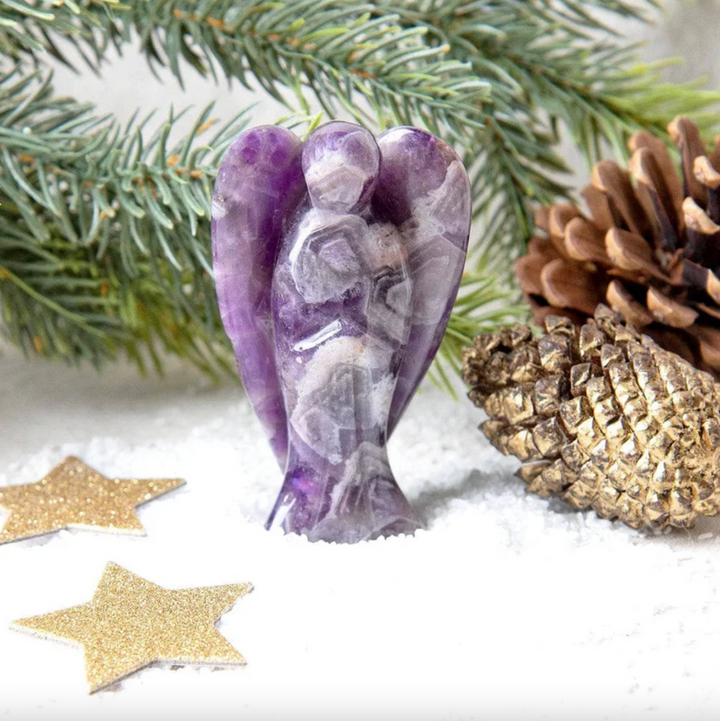 Schutzengel-Figur aus Amethyst