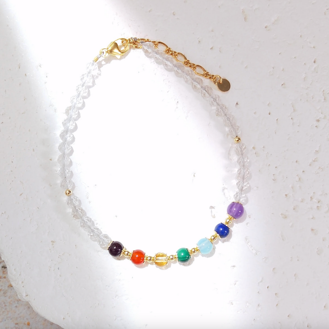 7 Chakra Quarz - Armband