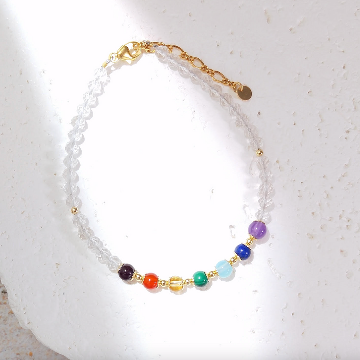 7 Chakra Quarz - Armband
