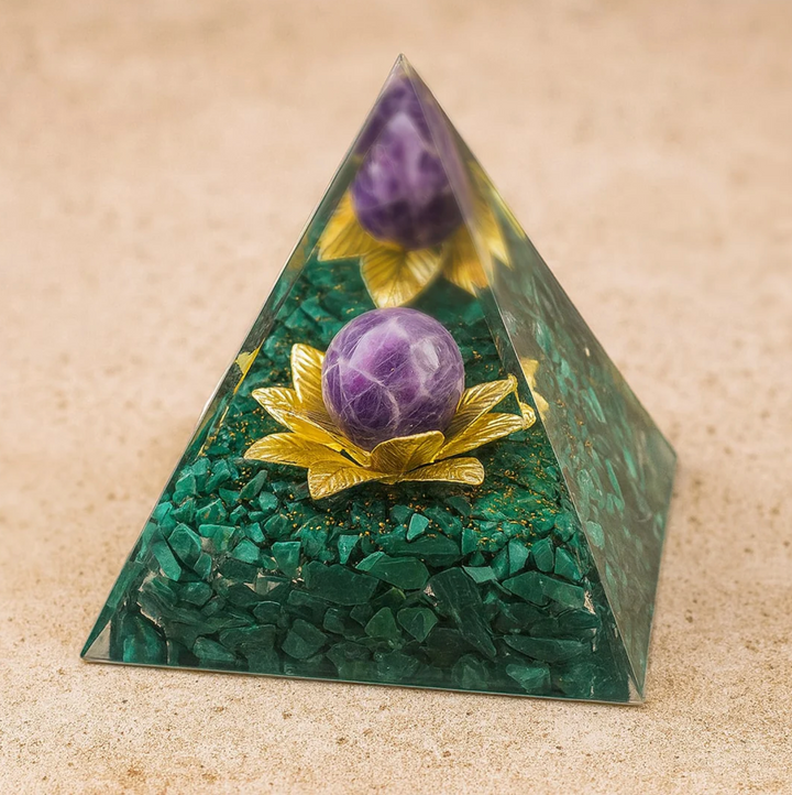 Emerald Malachit – Orgonit Pyramide