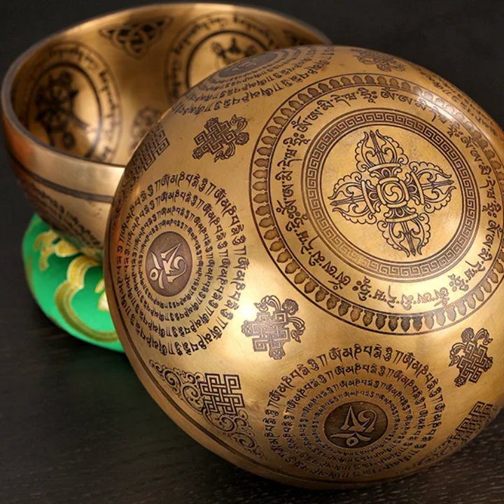 Tibetische Buddha-Mantra Klangschale „Golden Serenity“