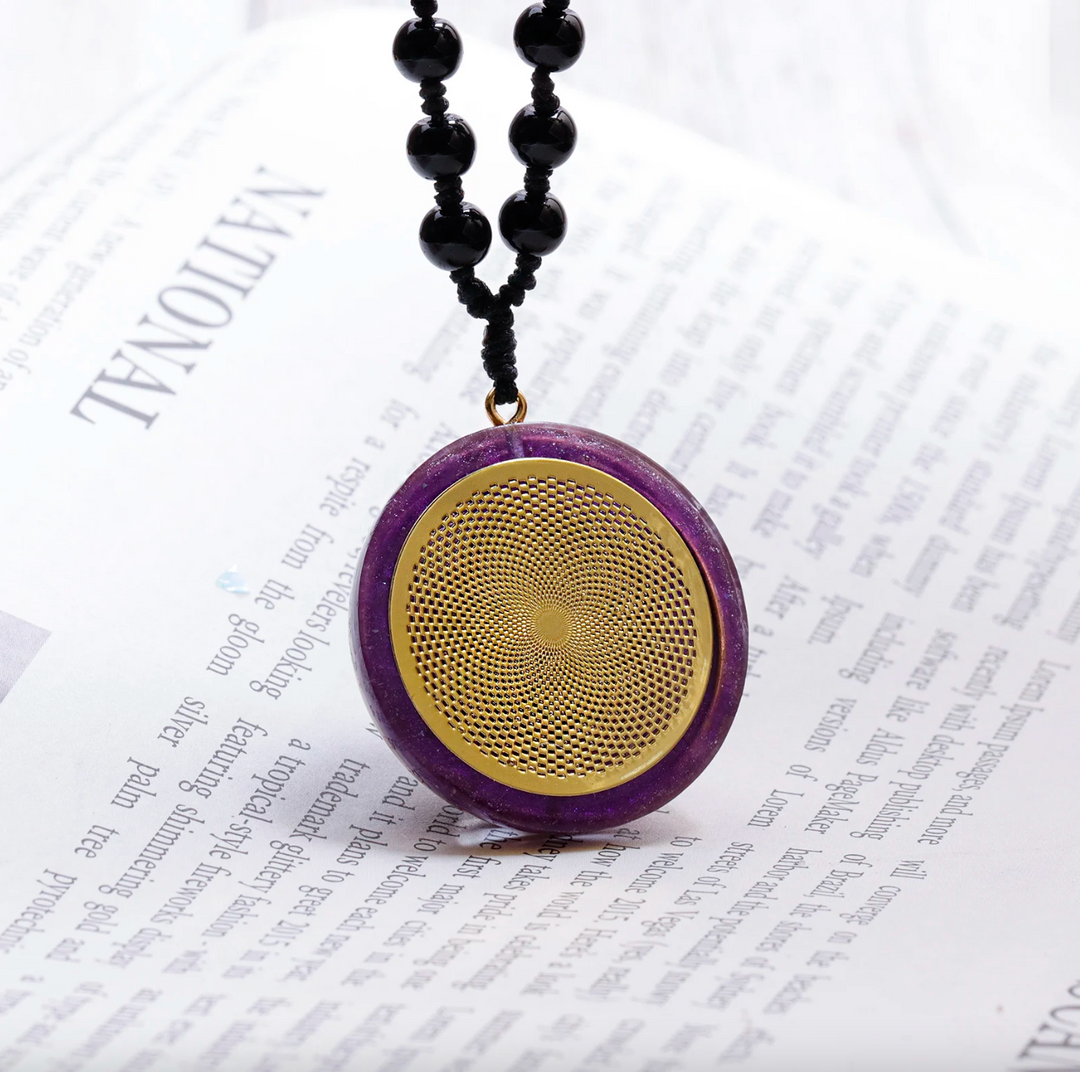 Amethyst Sri Yantra Orgonit - Kette
