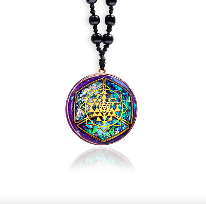 Amethyst Sri Yantra Orgonit - Kette