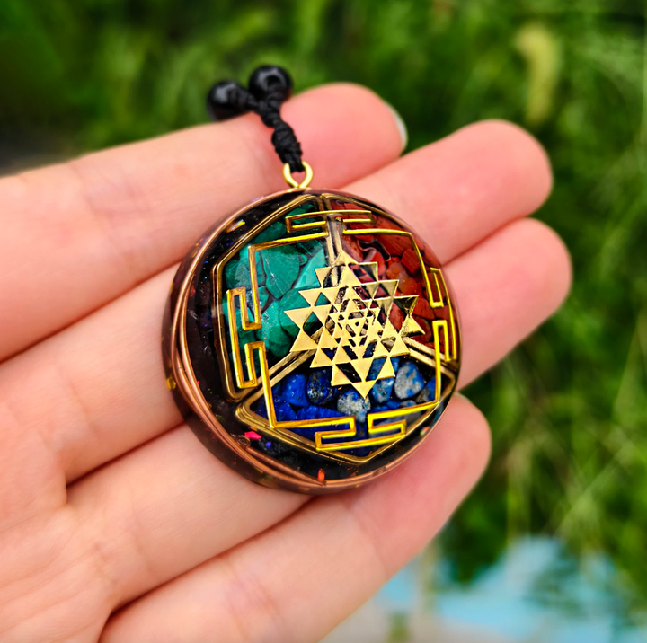 Chakra Sri Yantra Orgonit - Kette