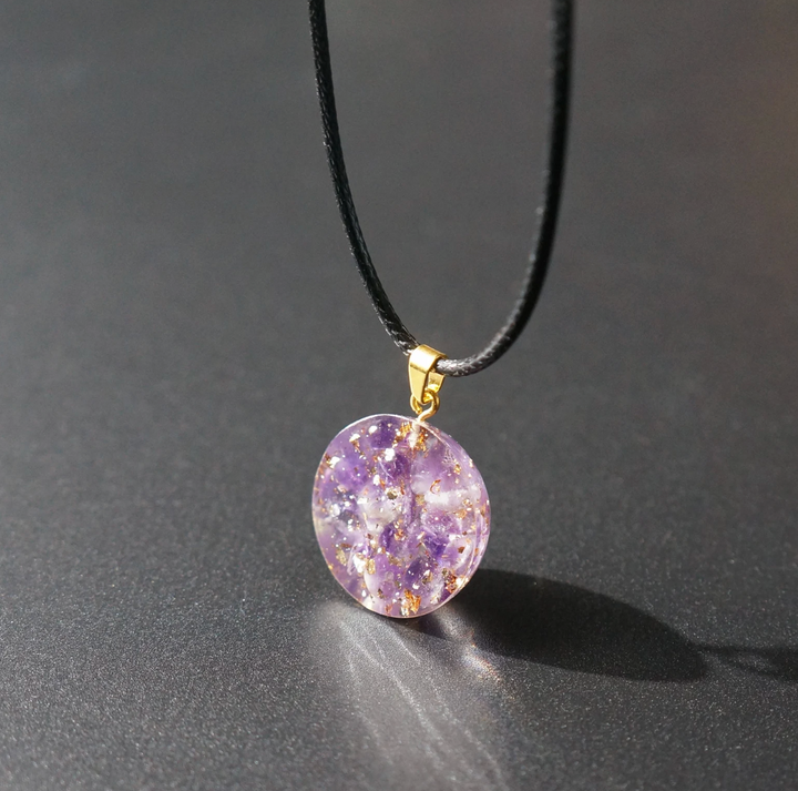Blume des Lebens Amethyst Orgon - Kette