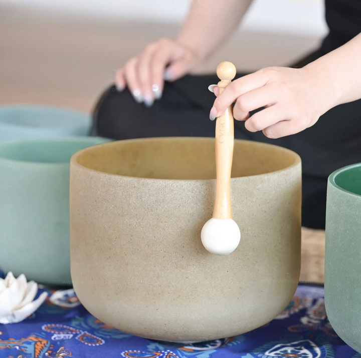 Kristall-Klangschale aus Quartz – Beige Topas Fusion