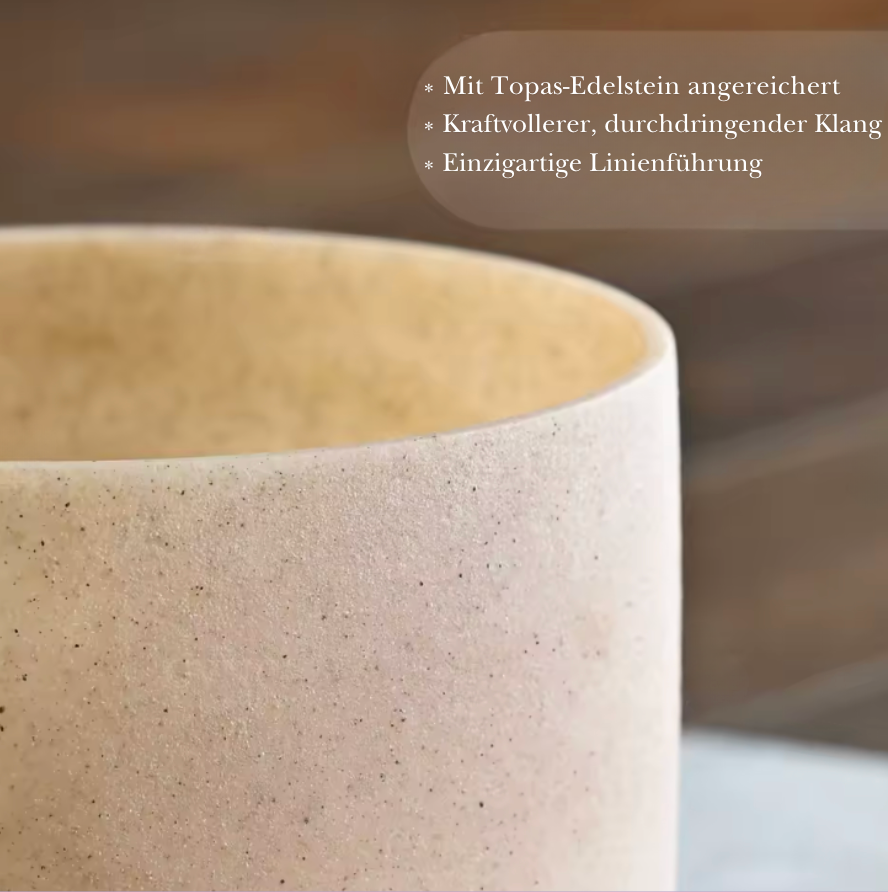 Kristall-Klangschale aus Quartz – Beige Topas Fusion