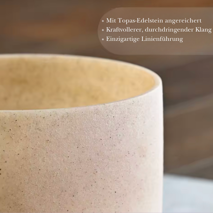 Kristall-Klangschale aus Quartz – Beige Topas Fusion