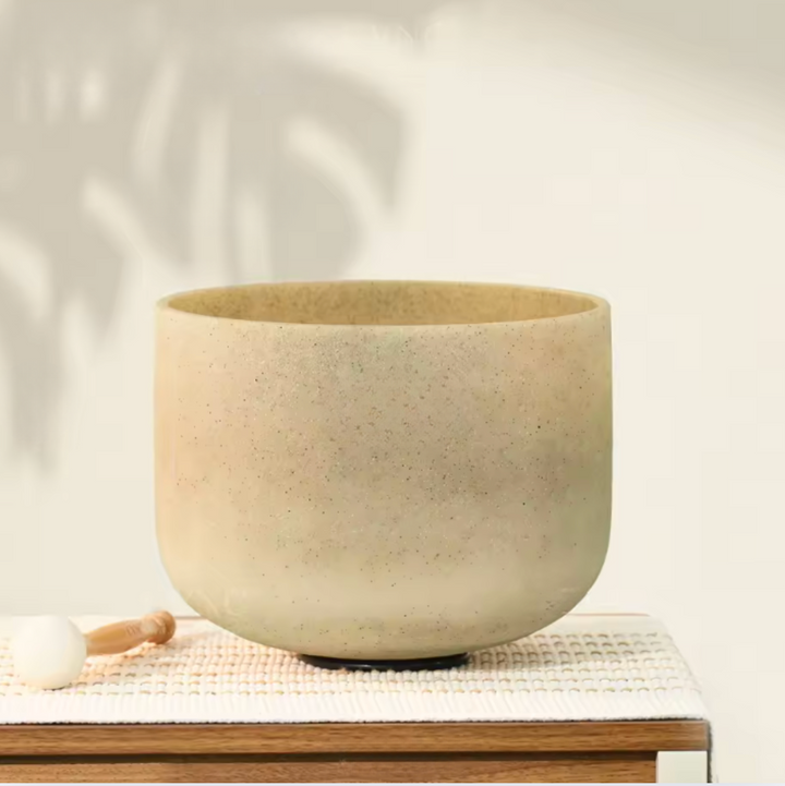Kristall-Klangschale aus Quartz – Beige Topas Fusion