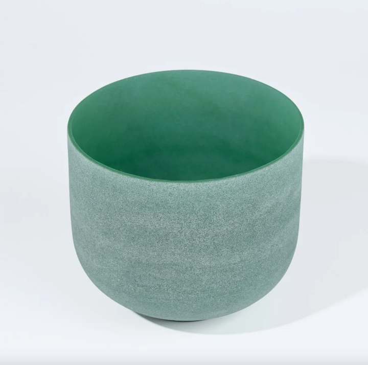 Kristall-Klangschale aus Aventurin – Emerald Fusion