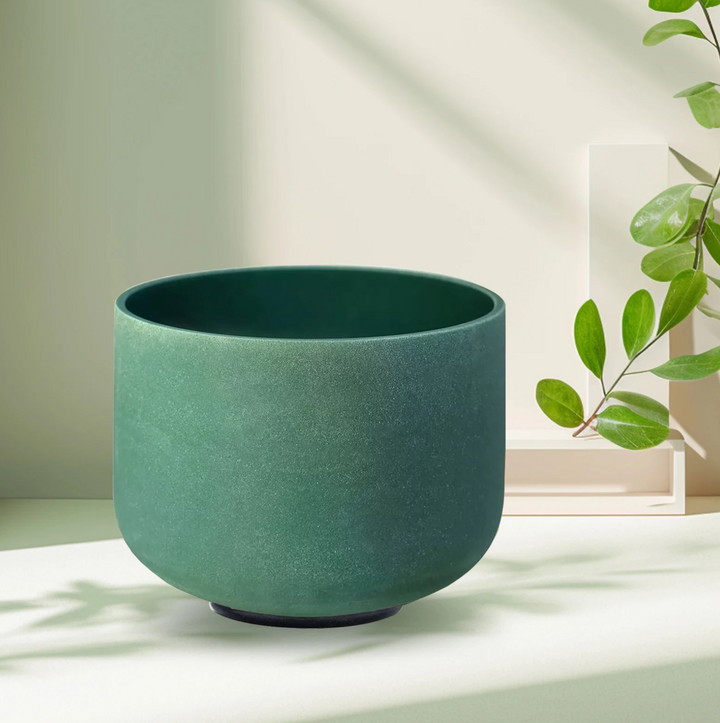 Kristall-Klangschale aus Aventurin – Emerald Fusion