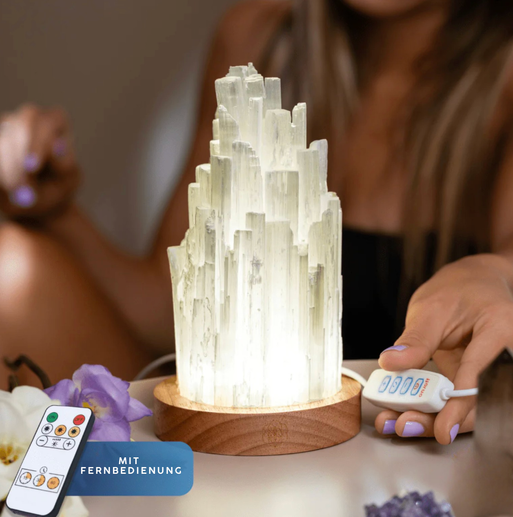 Selenit Lampe „ Lichttempel“